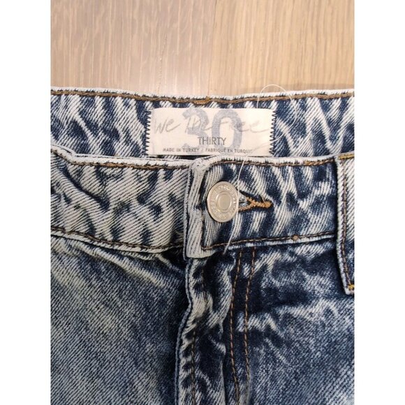 We The Free People Distressed My Own Lane Classic Straight Leg 30 Jeans Light - Picture 5 of 12